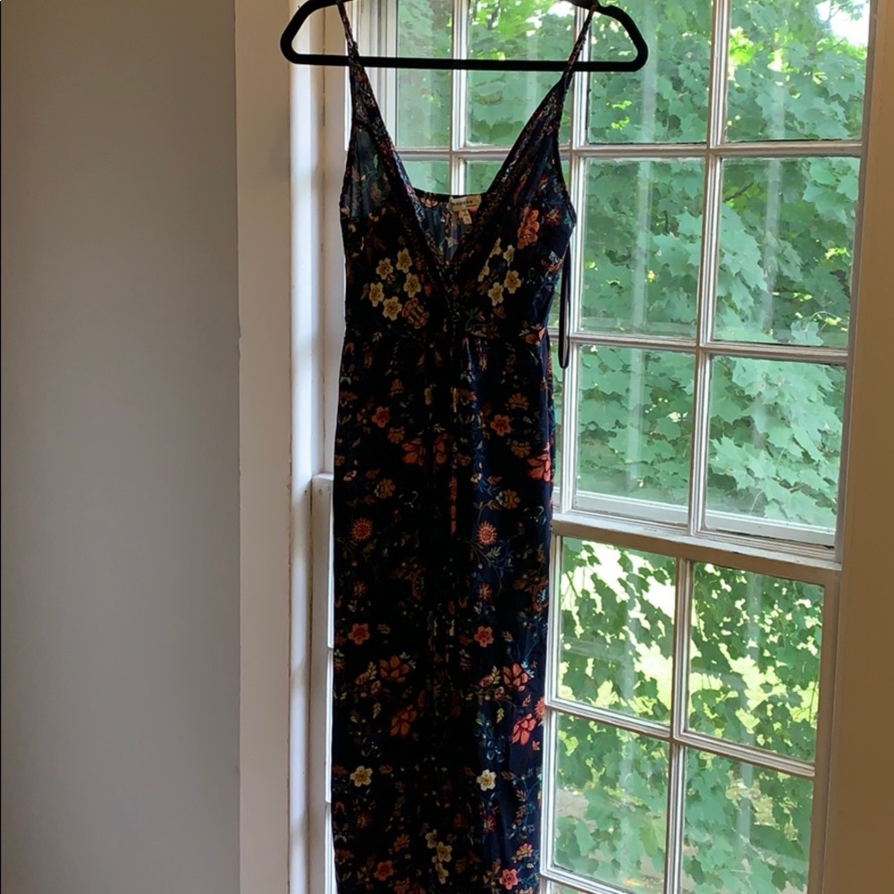 Navy floral dress